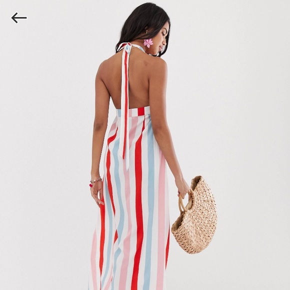 F L A S H • SALE NWT • ASOS Glamorous Striped Beach Dress - Picture 6 of 15